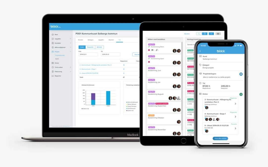 Jobba ännu smartare i Blikk – nu lanserar vi Blikk Pro med affärsmöjligheter, offertverktyg, projekt, uppgifter och startsida