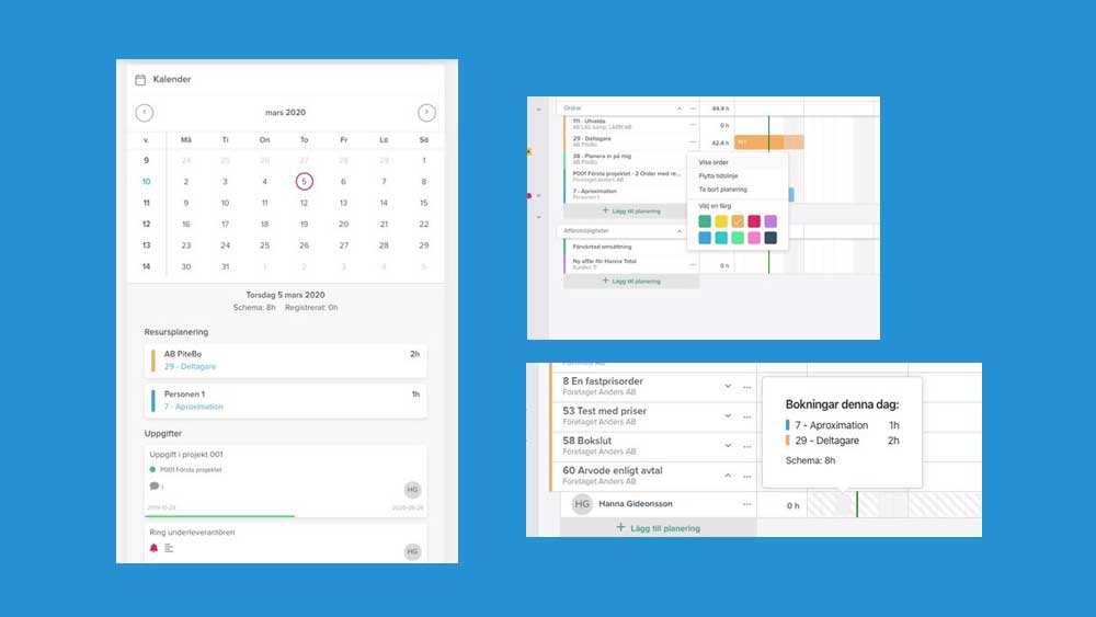 resursplanering och kalender