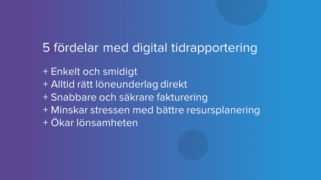 fördelar digital tidrapportering 