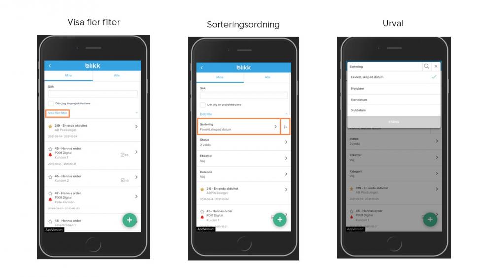 mobilapp projekthantering 